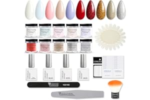 COSCELIA U-V Nail Polish Set con Lámpara U-V 10 Colores*7ML Gel Nail Polish Set y 3 Colores*15ML Poly Nail Gel Set con Cortauñas Eléctrico Gel Nails DIY Starter Set Nail Art System for Home Use