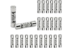 Innfeeltech 25 st 10 Å 240 volt 6,3 x 25 mm bs1362 keramisk rörsäkring