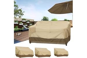 SUESUPPLY Facynde Housses De Canapé Extérieure Résistante Aux UV & Imperméable À La Poussière Pare-poussière Balcon Meubles De Jardin Couverture de banc de patio Housse de protection pour jardin assisassis