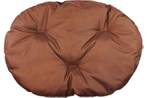 DAMIAN-WIKLINA Dog Cushion - Cat Cushion - Oval Size 80 x 58 cm Brown Colour - Dog Bed - Cat Bed - Cat Mat - Mattress for Dogs or Cats - Washable - Ideal for Transport Baskets or Pet Beds