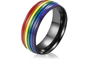FainFun Schwuler Ring, Lgbt Ring, LGBT Gay Pride Rainbow Stolz pride ring, Ringe Gay, Rainbow Ring Herren, Modering Schmuck, Partnerringe, Damenring