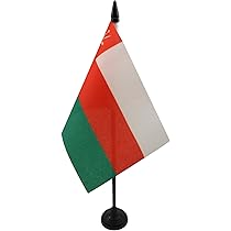 AZ FLAG Tischflagge Turkmenistan 15x10 Cm - Goldene Spitze Mit Schwarzem Sockel