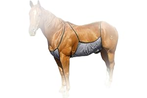 FABATER Protège-Ventre de Cheval, Maille Légère et Respirante Contre Les Mouches, Protection du Ventre avec Sangles Réglables pour Un Réglage Stable de L'équitation