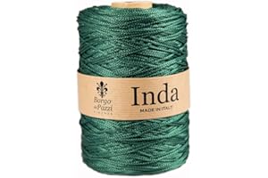 BORGO DE' PAZZI FIRENZE Cordino per Borse a Uncinetto, 2mm in Polipropilene (Verde 18), Filati per Uncinetto e Ferri, Made in Italy, BORGO DE’ PAZZI FIRENZE