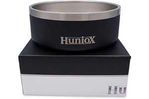 HUNIOX® 1,25 L Comedero Acero Inoxidable Perro – Bebedero Antivuelco – Cuencos para Gatos – Cuencos para Perros – Plato Perro – Cuenco Gatos - Bol Comida Perro – Comederos para Perros (Fuji)