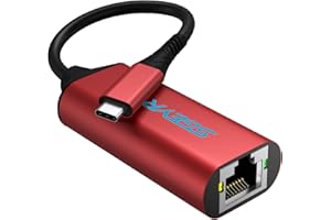 SGEYR Adaptateur USB C vers Ethernet RJ45 pour Fire TV, MacBook, Surface, XPS Windows - Rouge