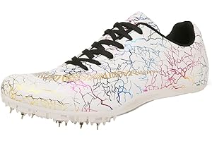 SDEQA Chaussures D'athlétisme pour Hommes Et Femmes Chaussures De Course À Pointes Légères pour Saut en Hauteur Sprint De Saut en Longueur