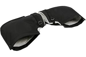 DEQUATE 1 Par Manillar para Moto Manillar Motocicleta Impermeables Invierno Cálido para La Mayoría Manijas Motocicletas Y Scooters Manoplas Cuero PU