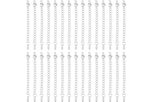 UNICRAFTALE 30 pièce Rallonge de Chaînes Acier Inoxydable Chaîne D'extension pour Collier Bracelet Pendentif 59mm Chaînes de Cheville Chaîne de Queue pour la Fabrication de Bijoux à Faire Soi Même