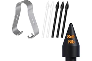 SUEEWE [5 sztuk] oryginalne, miękkie wymienne końcówki do pióra S Pen Samsung Galaxy Tab S6 Lite/S6/S7/S7 FE/S7+/S7 Plus, wymienne końcówki do długopisów + narzędzie, czarne+białe