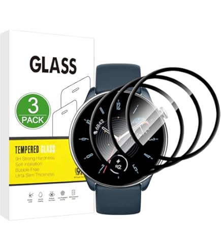 Pellicola Protettiva Per Garmin Forerunner 265S - 3 Pezzi, 3D Curva, Anti-Graffio, Alta Definizione - Foto 3