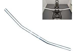 ALCHEMY PARTS Manillar de Moto Arrastre Barra 7/8" 22mm Para Streetfighter Motocicleta a Medida Bicicleta Plano Monitor Flotador - Plateado