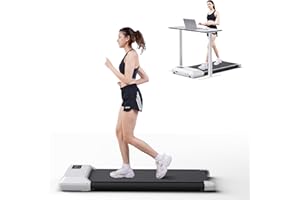 DeerRun Raceable Cinta de Correr 1845W, Cinta de Andar Escritorio en Casa MAX 134KG, Waling Pad Treadmill App Control Máquina de Correr 6km/h con Cursos de Ejercicios y Multijugador Carreras en Línea