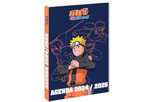 Agenda diaria escolar – Colección Naruto Shippûden – Dimensiones: 12 x 17 cm – Septiembre 2024 a Julio 2025 – Pegatinas autoadhesivas