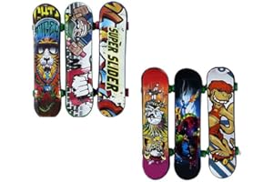 GNAUMORE Mini Finger Skateboards,Finger Skateboard,Fingerboard,Skateboard Fingerboard,Mini Griffbrett Finger Skateboard,Finger Spielzeug Mini Skateboard,Stylische Fingerskateboards,(6 Stück,Zufällige Farbe)