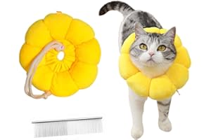 CUEMOON Cat Recovery Collar, Protective Collar for Cats, Pets, Soft, Bite Relief Collar for Dogs and Cats After Surgery