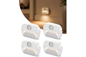 AdalyRoma Batterinattlampa med rörelsedetektor, 4 stycken, varmvit