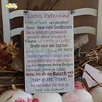 Shabby Style Holzschild - Liebes Patenkind -Ich -