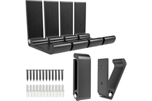 AUHSSAN 6 Piezas Ganchos Plegables, Aleación de Aluminio Percheros Pared, Ganchos Para Colgar Con Tornillo, Gancho Pared Para Colgar Abrigo, Auriculares, Chaqueta, Bolso, Mochila, Cocina, Baño (Negro)