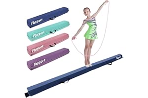 FBSPORT Trave Ginnastica Artistica per Casa 240/270/300 cm in Pelle PU, Trave di Equilibrio Pieghevole con Fondo Antiscivolo per Bambini, Principianti e Ginnasti Professionisti