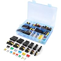 WINGONEER Auto Wasserdichte elektrische Steckverbinder Klemme 1/2/3/4/5/6 Pin Way + Sicherungen - 240PCS