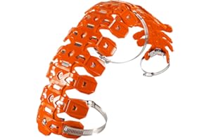 SINKEES Universal Motorcycle Pipe Guard Flexible Exhaust Heat Shield for Off-road Bikes for 2-stroke Bikes (Orange)