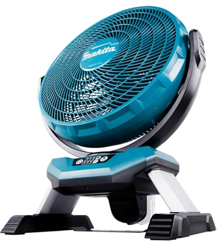 HEINPRO Battery Operated Fan Compatible With Makita 18V Battery With AC Adapter (No Batteries) Up To 650CFM, Variable Speed, Low Noise 30dB, Portable Cordless Fan For Camping, Jobsite