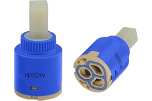 RXXR 25mm Tap Cartridge Certification Ceramic Faucet Cartridge Mix Tap Inner Cartridge Replacement for Single Lever Tap, Monobloc Bathroom or Kitchen Mixer Taps