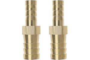 eMagTech 2 PZ Ottone Barb Riduttore Da 12mm A 8mm Raccordo Adattatore Tubo Giuntatore Convertitore Connettore Per Tubo Aria Tubo Acqua Tubo Carburante Tubo Olio