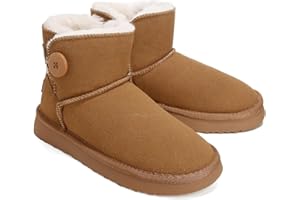 Jifenkla Botas de Invierno Mujer Boots, Cálido Pelo Forradas Botas de Nieve, Impermeable Antideslizante Botines de Senderismo, Lígeras Cómodas Casuales Trekking Zapatos