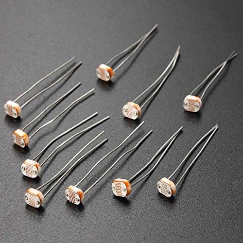 Hesperus 10 PCS 5MM Light Dependent Resistor Photoresistor GL5537 LDR