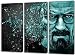 Produktbild Breaking Bad 3teilig im Gesamtmaß 120x80 cm, Leinwandbild auf Holzrahmen gespannt, Leinwandbild, 1A Qualität zu 100% Made in Germany! Kein Poster Kein Plakat! Echtholzrahmen mit beigelieferten Zackenaufhängern. Fertig bespannt, Sofort dekorieren.