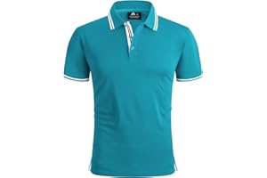 SwissWell męska koszulka polo z krótkim rękawem dla mężczyzn szybkoschnąca oddychająca wygodna podstawowa swobodna koszulka na zewnątrz