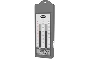 Brannan Waterproof Digital Max Min Thermometer For Use In Greenhouse Garden Outdoor Indoor Weatherproof Measure Maximum and Minimum Temperature