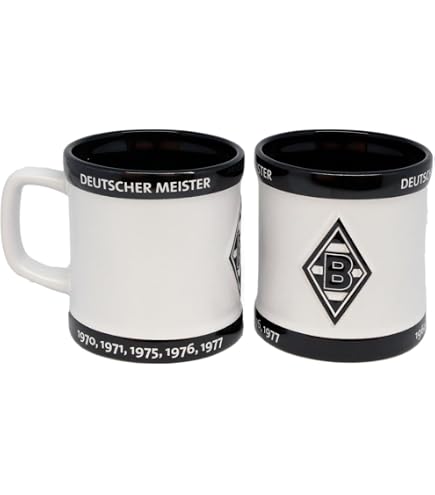 Borussia Mönchengladbach Tazza Ufficiale 2025/26 - 0,3L, Design Maglia Home, 125 Anni, Lavabile In Lavastoviglie