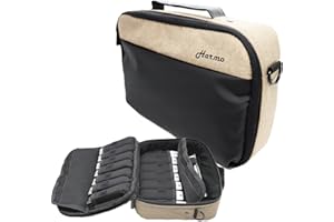 Harmo Pro Harmonica Case - Harmonica Storage & Carrying Case With Shoulder Strap, Zippered Display Case for Seydel, Suzuki, Lee Oskar, Hohner, Built-in Mic & Cable Pockets - Designed in the USA