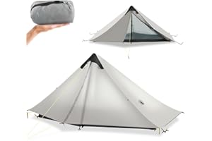 KIKILIVE Nuovo LanShan Outdoor Ultralight Tenda da campeggio 1Persone / 2 persone Mesh Tent Shelter -Perfetto per il campeggio, Backpacking e Thru-Hikes