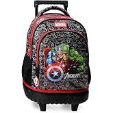 Joumma Marvel Team Avengers Backpack 2 Wheels Black 32x45x21cm PVC 30.24L