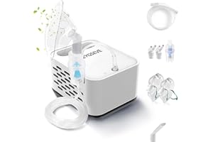 ZYGSEVE Compression System Electric Inhaler Nebuliser with Built-in Storage Case and Sturdy Handle with Accessories for Children and Adults at Home