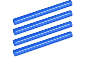 YITEXIN Lot de 4 rouleaux à pâtisserie en argile acrylique antiadhésifs pour pâte polymère, fondant, loisirs créatifs et sculpture - Bleu - 2 x 20 cm