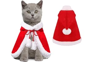 DREAM HORSEX Vestiti Natale per Animali, vestito per le vacanze di Natale per cani e gatti - Mantella di Natale per gatto Cane, Vestiti Natale Gatto Cane, Capodanno Dress Up Feste per Animali Abiti