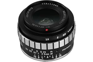 TTARTISAN TT Artisan 23mm F/1.4 APS-C Objektiv Anschluss Fuji X Mount Silver manuelles Weitwinkelobjektiv für spiegellose Kameras TTAL2314FXS Silber