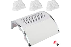 Biutee Staubabsaugung für Nägel 80 W Staubabsaugung Nagelstudio mit 3 Staubbeutel
