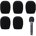 5 Pièces Housse De Microphone En Mousse Epaisse,Bonnette Micro Mousse Protection Microphone,Mousse Micro Anti Bruit,Bonnette Micro En Mousse,Convient pour KTV, Performance Sur Scène