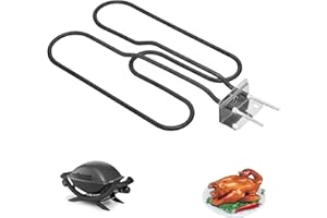 Kocusu Chauffage électrique pour Barbecue, Resistance 66631 Compatible Weber q1400, Q140, SUS840 Electrique, Acier Inoxydable, Spirale Chauffante 230 V,2200 W, Chauffage électrique pour Barbecue