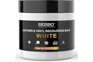 SEISSO Baume De Recoloration du Cuir 200 G, Kit De Réparation du Cuir pour Les Sièges De Voiture, Kit De Crème De Réparation du Cuir, Restaurateur du Cuir, Les Canapés Et Les Sièges De Voiture, Blanc