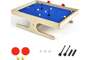 RELAX4LIFE Air Hockey da Tavolo con 2 Marcatori, 2 Palle, 3 Magneti per Biscotti e 2 Set di Maniglie Magnetiche, 45 x 33,5 x 14 cm,Gioco Hockey da Tavolo per Bambini e Adulti