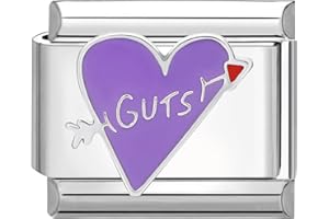 Hoomall Italian Charms Edelstahl Modul Armband Fußkettchen Halskette Abnehmbare Charms 10x9mm Silber Vintage Italienische Charms Hübsches Armband Charm