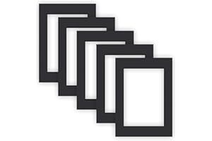 nielsen Conservation Passepartout 2,2 mm, set di 5, formato esterno 13x18 cm per immagini 9x13 cm, nero liscio