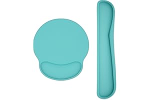 Dapesuom Tastatur-Handballenauflage und Mauspad mit Handgelenkstütze, Memory-Schaum-Handgelenkauflagen für Tastatur und Maus, ergonomisches Handgelenkpolster mit rutschfester Unterseite, Grün